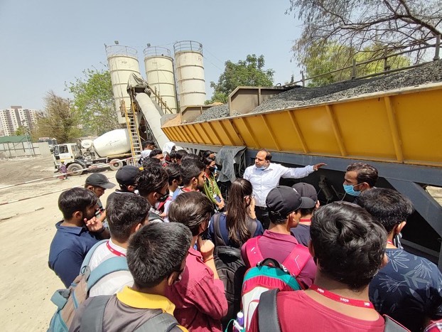 Civil and Infrastructure Engineering department visited a highly equipped and advanced ready-mix concrete (RMC) plant