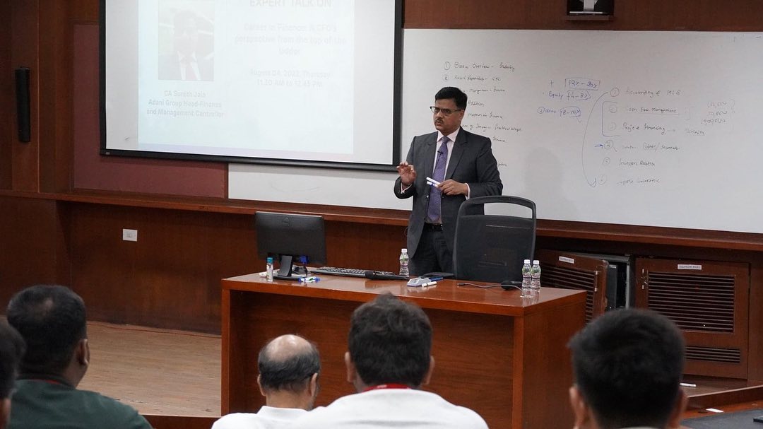 Guest Lecture by Mr. Suresh Jain, Group Finance & Management Controller, Adani Group